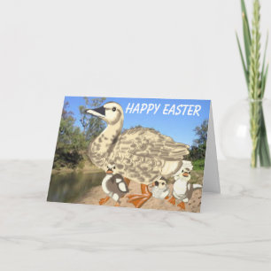 Tarjeta Festiva Pascua de pato y chichas bebé