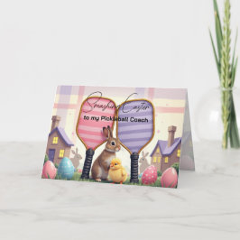 Tarjeta Festiva Pascua de Pickleball Eggstraordinaria
