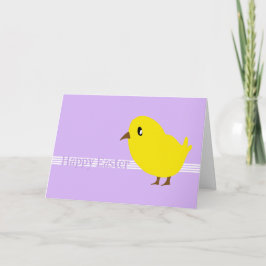 Tarjeta Festiva Pascua de pollo amarillo