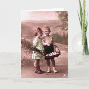 Tarjeta Festiva Pascua de Vintage