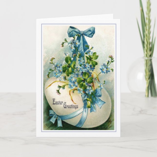 Tarjeta Festiva Pascua de Vintage (Anverso)