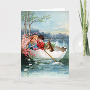 Tarjeta Festiva Pascua de Vintage