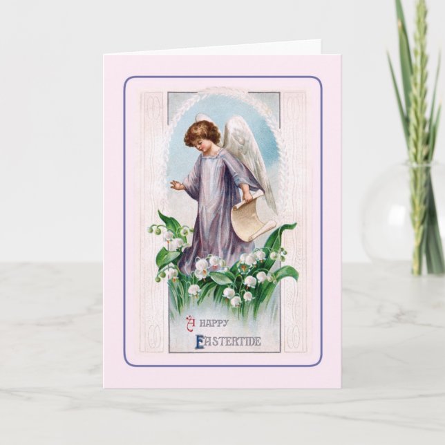 Tarjeta Festiva Pascua de Vintage (Anverso)