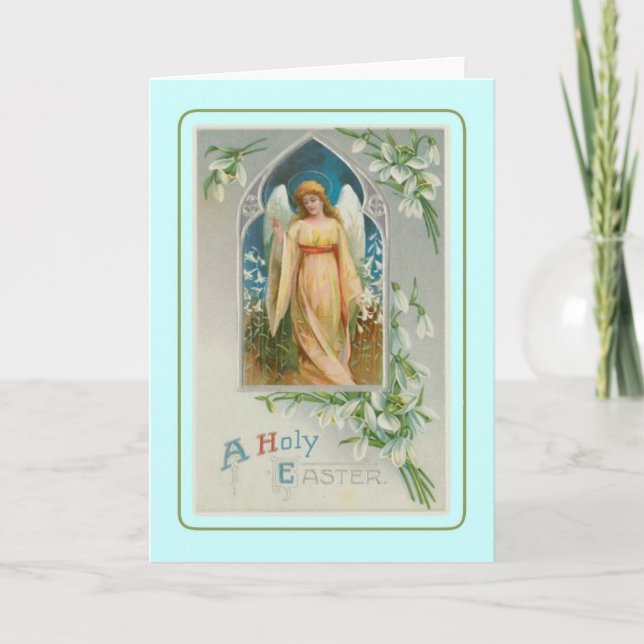 Tarjeta Festiva Pascua de Vintage (Anverso)