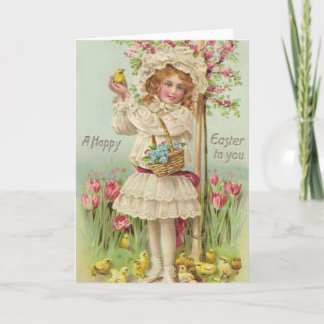 Tarjeta Festiva Pascua de Vintage
