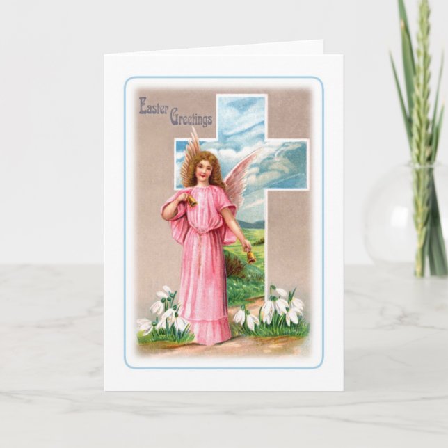 Tarjeta Festiva Pascua de Vintage (Anverso)