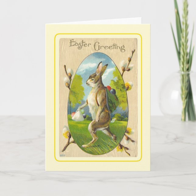 Tarjeta Festiva Pascua de Vintage (Anverso)