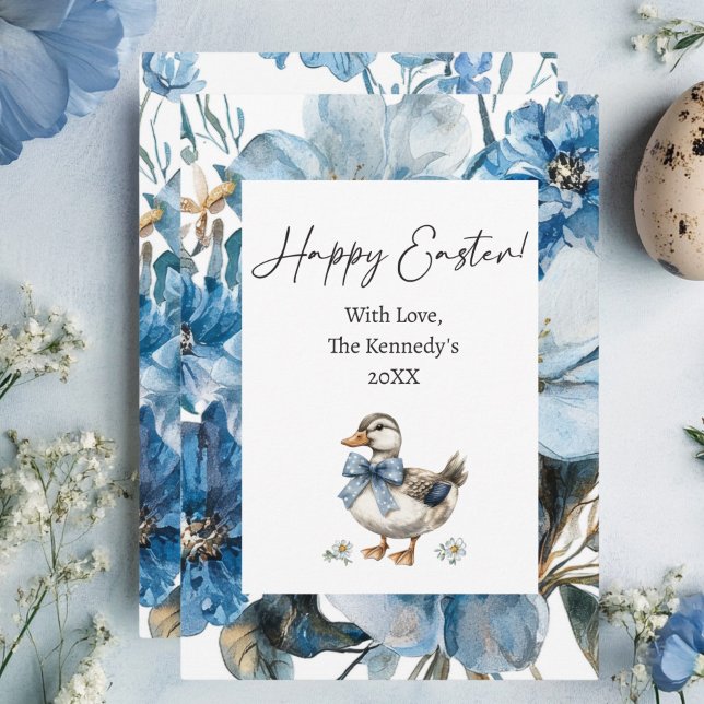 Tarjeta Festiva Pascua del pato azul (Subido por el creador)