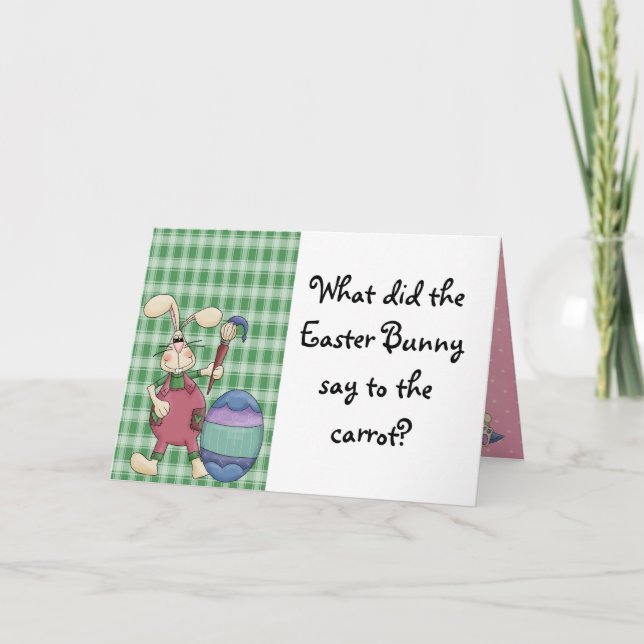 Tarjeta Festiva Pascua divertida (Anverso)
