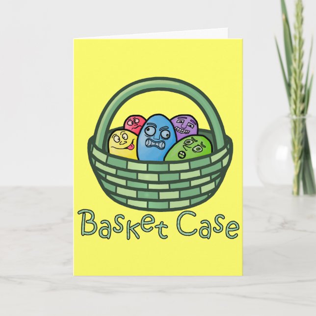 Tarjeta Festiva Pascua divertida de Basketcase (Anverso)