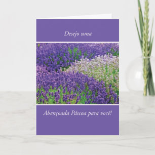 Tarjeta Festiva Pascua en Portugal: Flower Lavender
