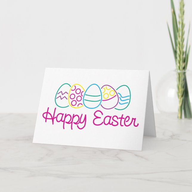 Tarjeta Festiva Pascua feliz (Anverso)