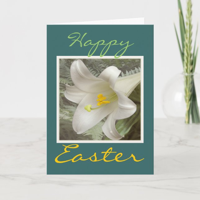 Tarjeta Festiva Pascua feliz (Anverso)