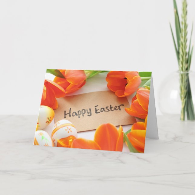 Tarjeta Festiva Pascua feliz (Anverso)