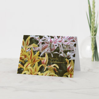 Tarjeta Festiva Pascua feliz en Checo