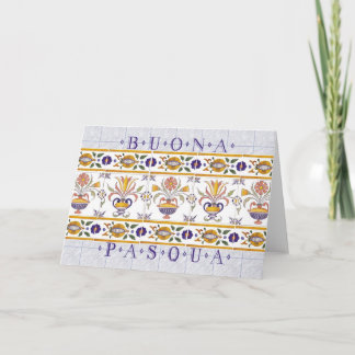 Tarjeta Festiva Pascua feliz en italiano