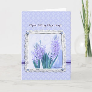 Tarjeta Festiva Pascua feliz en Vietnam
