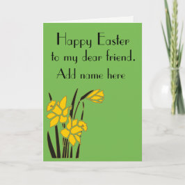 Tarjeta Festiva Pascua feliz, estimado amigo