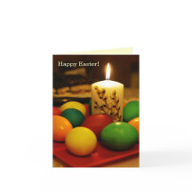 Pascua feliz (huevos y velas)