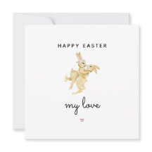 Pascua feliz mi amor linda pareja conejo conejo