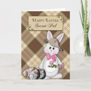 TARJETA FESTIVA PASCUA FELIZ - PAL SECRETO - CONEJITO