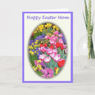 Tarjeta Festiva Pascua feliz para la mamá