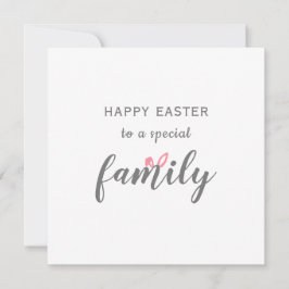 Tarjeta Festiva Pascua feliz para los oídos de conejito de una fam