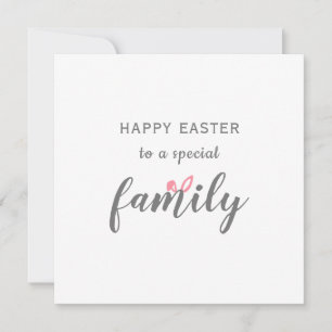 Tarjeta Festiva Pascua feliz para los oídos de conejito de una fam