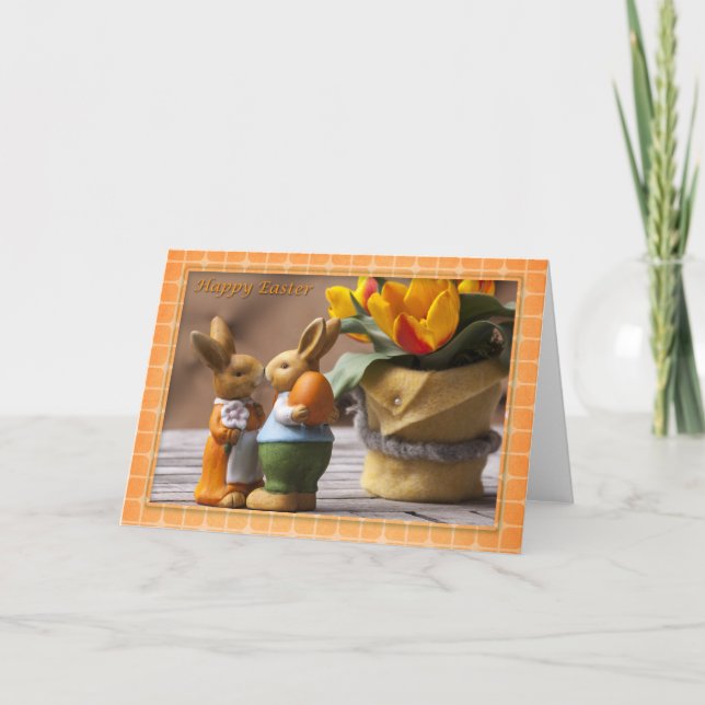 Tarjeta Festiva Pascua - Feliz Pascua (Anverso)