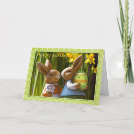 Tarjeta Festiva Pascua - "Feliz Pascua", dulce pareja conyugal