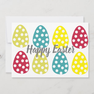 Tarjeta Festiva Pascua feliz Pascua Pascua Huevos Polka Pascua