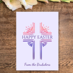 Tarjeta Festiva Pascua Feliz Personalizada Pascua Cristiana Única