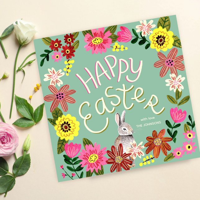 Tarjeta Festiva Pascua floral (Subido por el creador)
