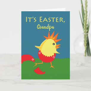 Tarjeta Festiva Pascua frontal personalizada para abuelo, ¡Vamos a