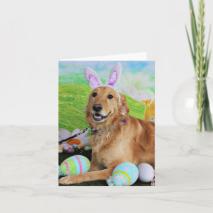 Tarjeta Festiva Pascua - Golden Retriever - Molly