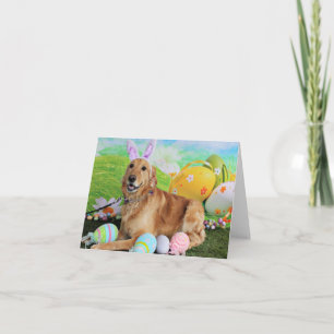 Tarjeta Festiva Pascua - Golden Retriever - Molly