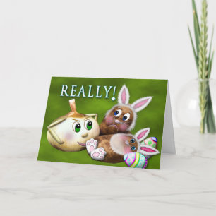 TARJETA FESTIVA PASCUA - HUMOR - COLECCIÓN DE LA FAMILIA DE PATATA