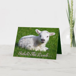 Tarjeta Festiva Pascua, mira el cordero I