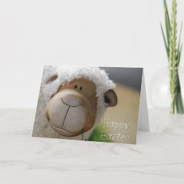 Tarjeta Festiva Pascua - Oveja "Feliz Pascua" todos los tamaños