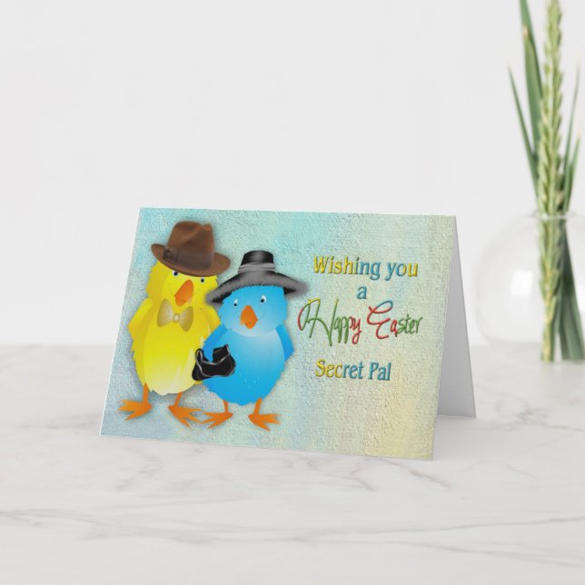 Tarjeta Festiva Pascua - Pal secreto - chichas (Anverso)