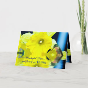 TARJETA FESTIVA PASCUA - PASTOR Y FAMILIA