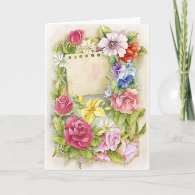 Tarjeta Festiva Pascua, primavera (Anverso)