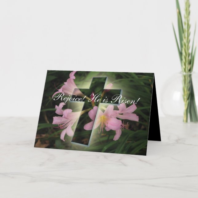 Tarjeta Festiva Pascua religiosa (Anverso)