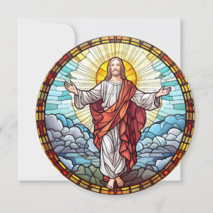 Tarjeta Festiva Pascua Religiosa Cristiana Jesús Resurrección