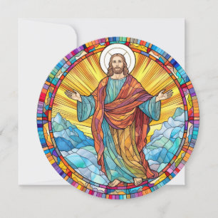 Tarjeta Festiva Pascua Religioso Cristiano Jesús Resurrección
