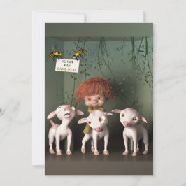 Tarjeta Festiva Pascua sin cordero - Versión 1