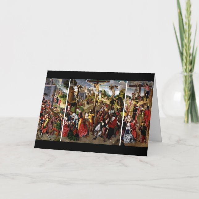 Tarjeta Festiva Pascua tríptica (Anverso)
