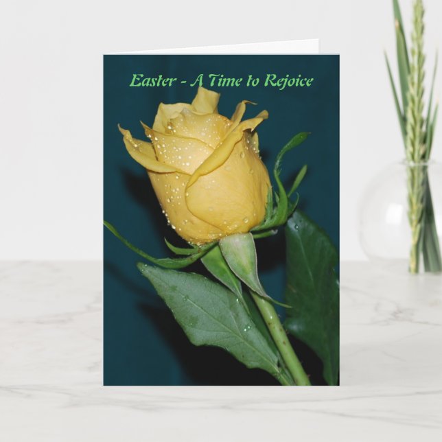 Tarjeta Festiva Pascua, un momento para regocijarse (Anverso)