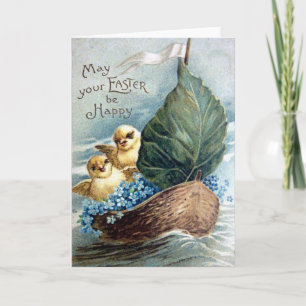 Tarjeta Festiva Pascua victoriana