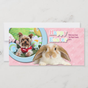 Tarjeta Festiva Pascua - Yorkshire Terrier - Sassy